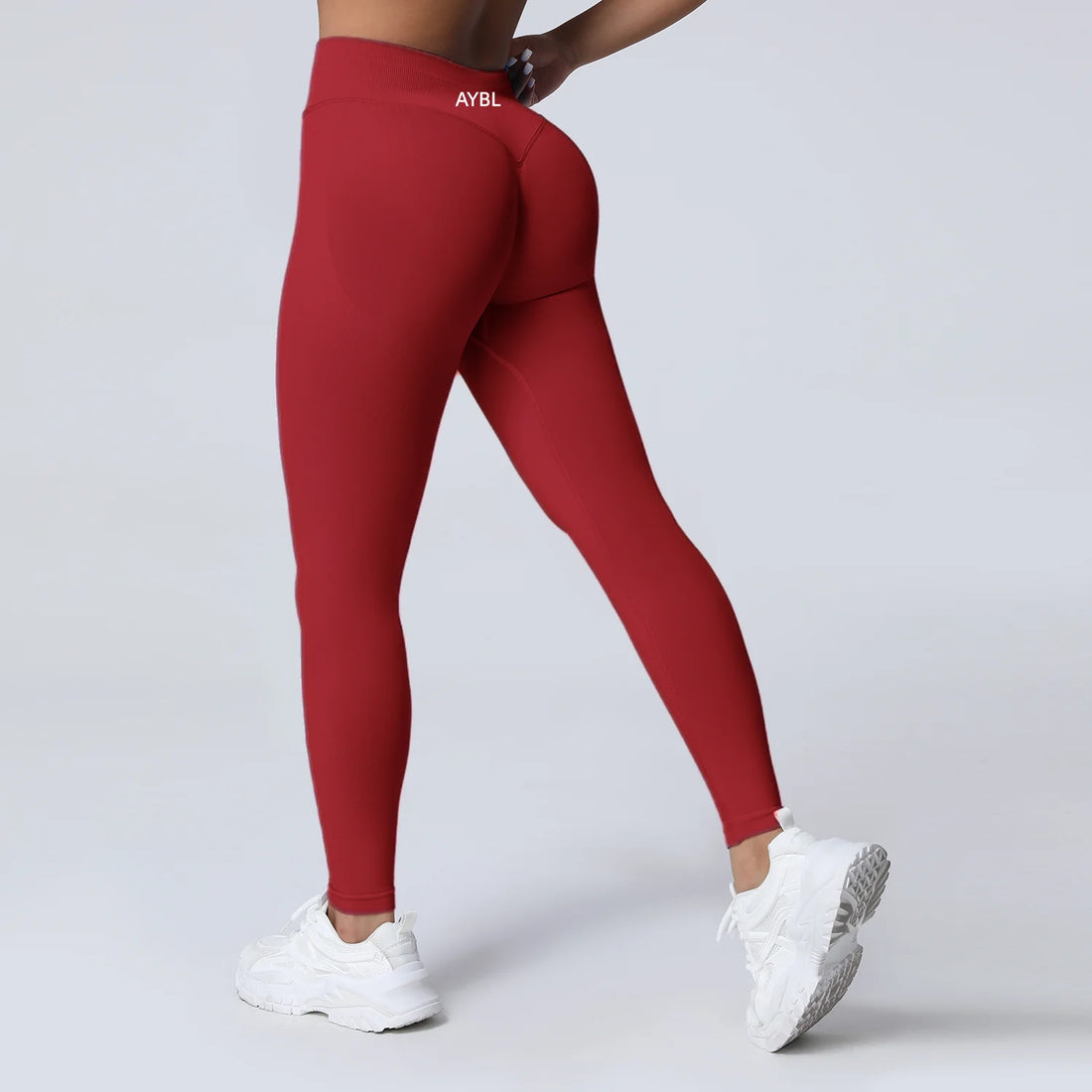 New Gym Yoga Leggings Women Seamless Yoga Pants High Waist Low Ribbed Band Fitness Leggings Fitness Sweat Wicking Workout Tights - ATFH