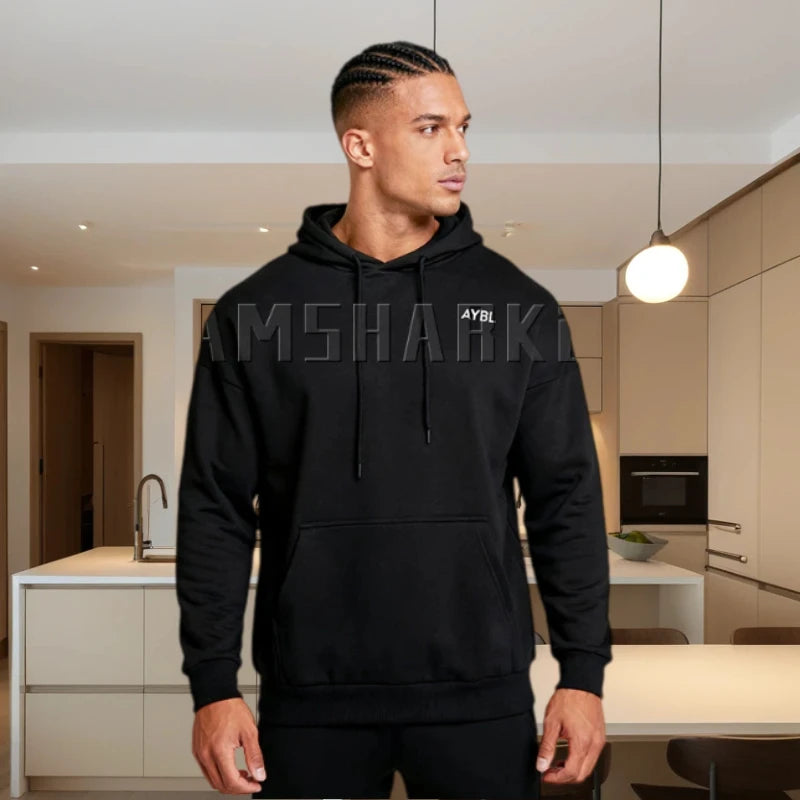 2026 Spring Unisex Oversized AY Hoodie Casual Loose Fit Pullover Sweatshirt With Pocket Breathable Warm Gym Sportswear For Worko - ATFH