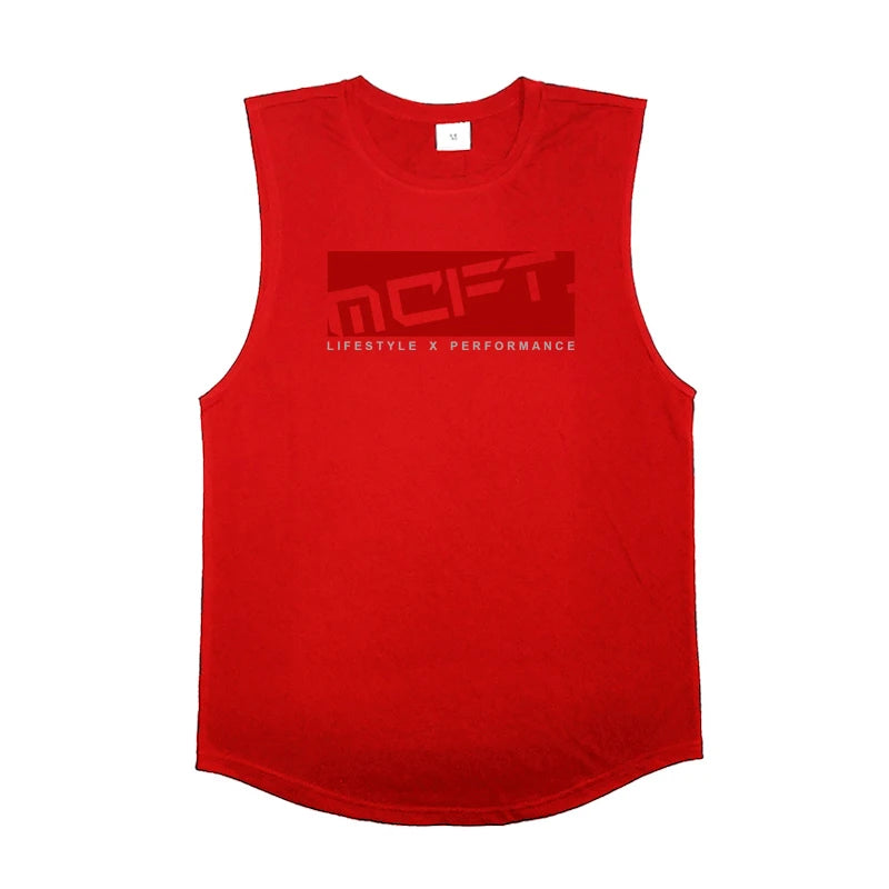 Running Vests Men Summer Cotton Gym Clothing Fitness Tank Top Muscle Bodybuilding Stringer Tank Tops Workout Sleeveless Shirt
