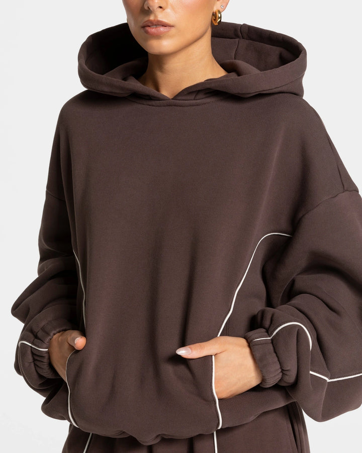 Brown Women Hoodies Y2k Striped Stitched Hoodies Men Harajuku Hip Hop Sweatshirt Harajuku Casual Couple Sweatshirt Pullover Tops - ATFH
