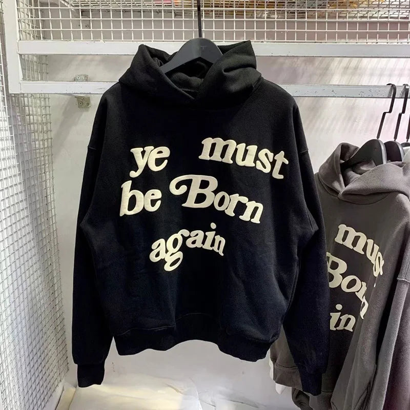 23FW Classic Foam Logo Ye Must Be Born Again Hoodie Men Women Best Quality Oversize Kanye West CPFM.XYZ Sweatshirts Multicolor - ATFH