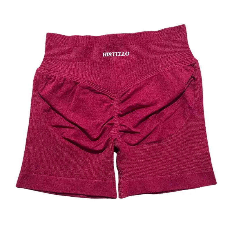 HISTELLO Sports Shorts Df Substitute High Waist Women Yoga Workout Short Seamless Leggings Stretch Fitness Running Gym Shorts Tahsi Fashion House
