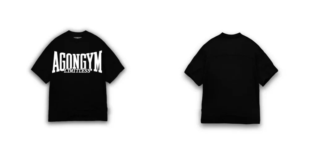 AGONGYM Oversized Loose Summer T-Shirts Short Sleeve Sport Shirts Gym Bodybuilding Fitness Mens Workout Casual Clothing