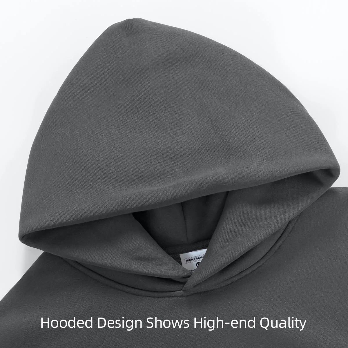 16.9oz 480gsm Heavy Weight Cotton Plus Velvet Hooded Sweater Men Thickened Tight Polar Fleece Pullover Hoodie Women Sweatshirt ATFH