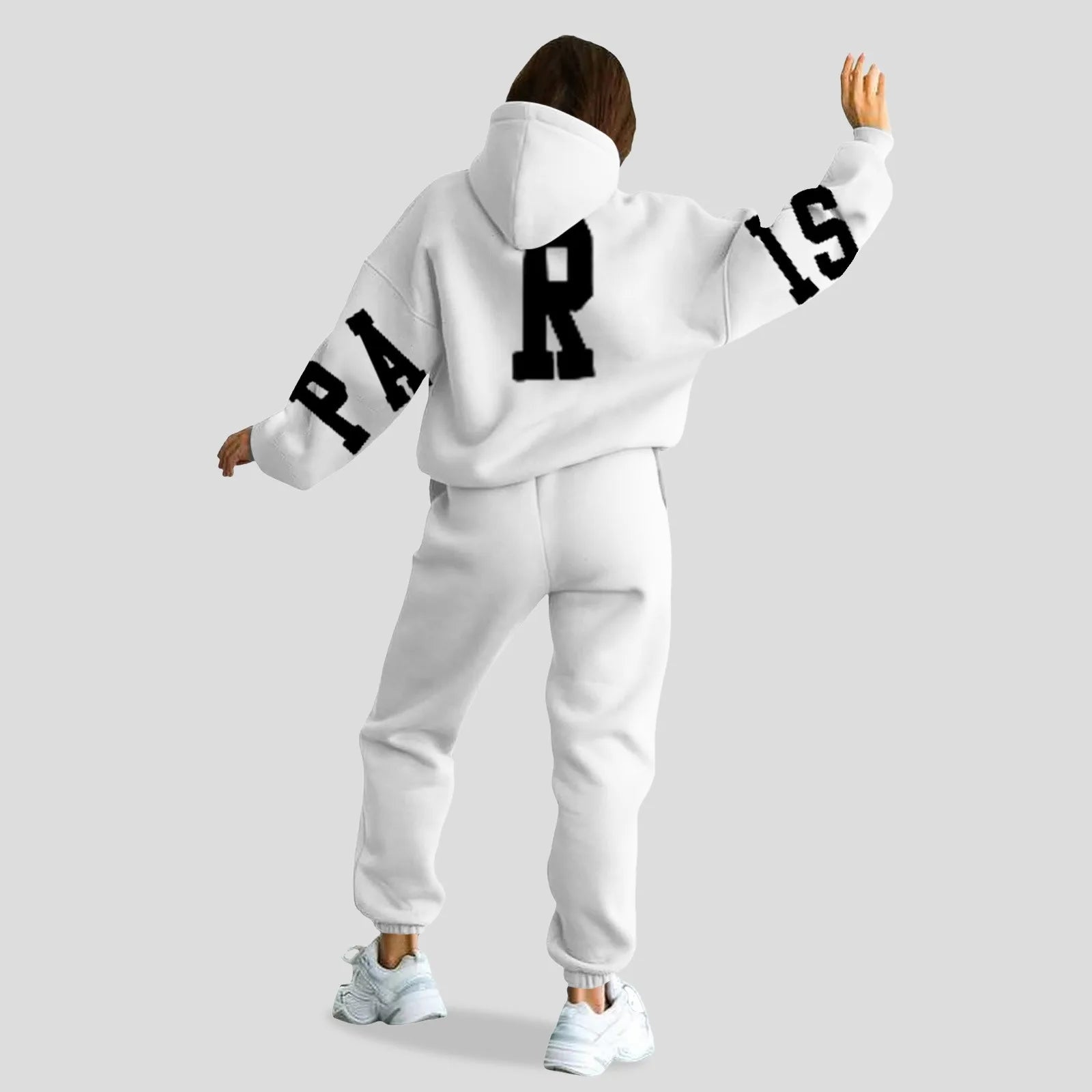 Hooded Sweatshirt And Pant Tracksuit Women Long Sleeve Sport Suit Autumn Warm Snow Sweater Two Piece Set Hooded Sport Suits