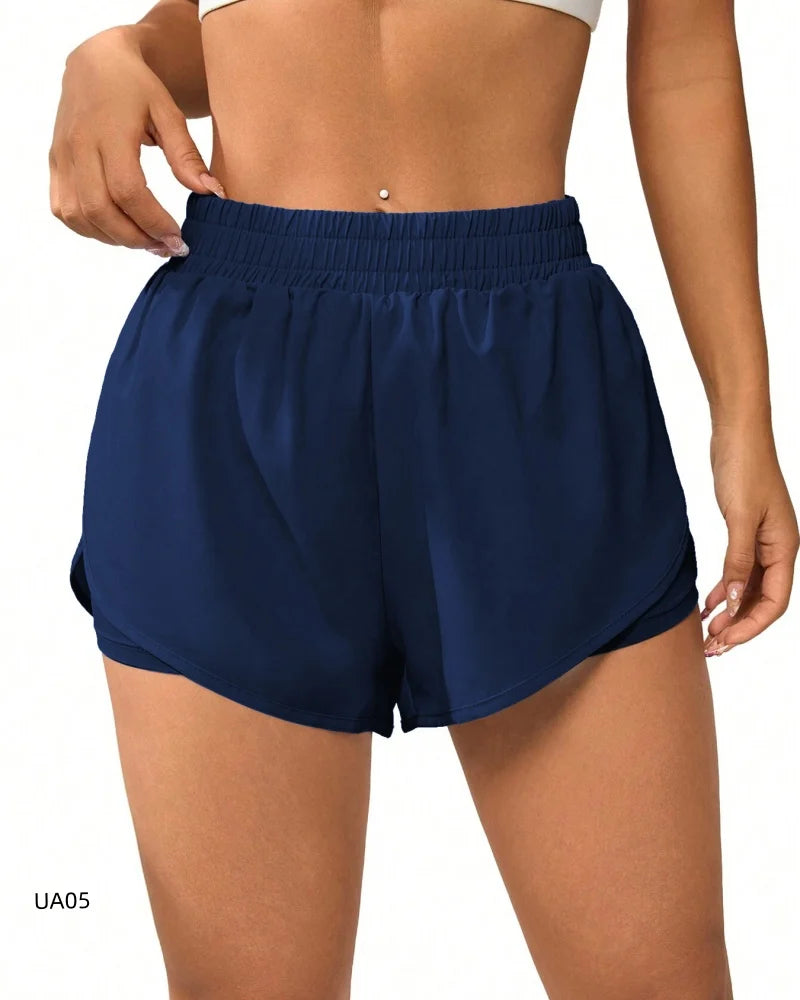 Women's 2-in-1 Flowy Quick Dry Athletic Running Yoga Gym Sport Shorts for Fitness Daily Wear Summer Essential Loose Fit Tahsi Fashion House