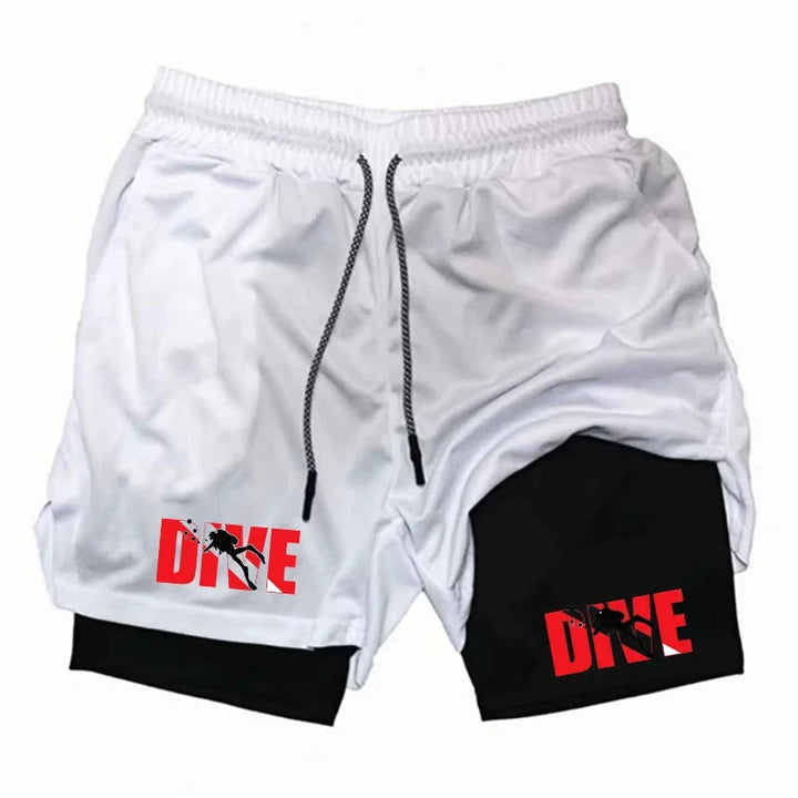 Men Running Shorts 2 In 1 Double-deck Sport Sportswear Gym Fitness Short Pants Training Jogging Bottom Men's Clothing