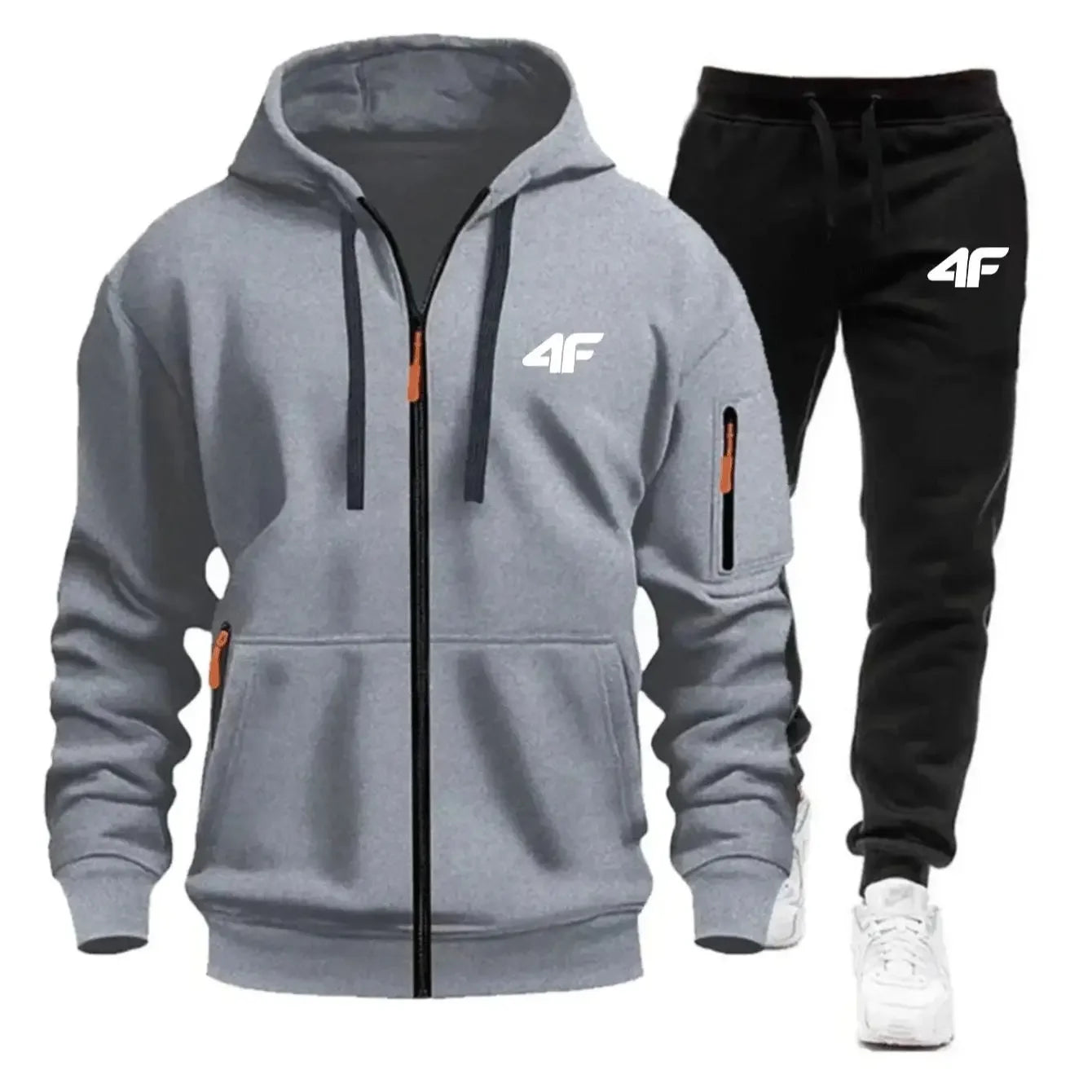 Sets for Men Two Piece Outdoors Mens Tracksuit Set Hot Sales Sportswear Man Sweatpants Hoodie Fashion Comfortable Casual Jogging - ATFH