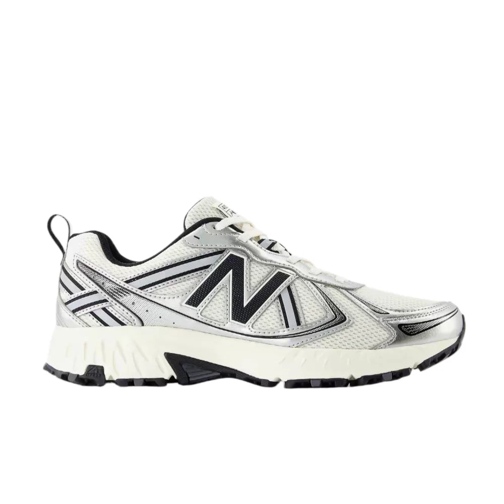 New Balance 410 Classic,Stylish,and Sophisticated Low-Top Training Shoes with Shock Absorption—Unisex, Silver and Black MT410GC5