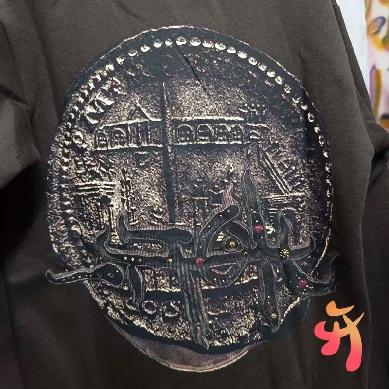 Winter Brown Fleece Utopia Jackets High Quality Vinatge Print Zipper Hoodie Hiphop Street Cactus Jack Hoodys Men Women Cleanfit - ATFH