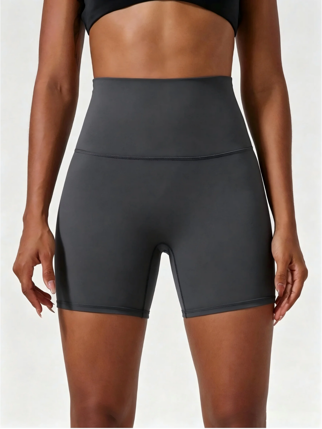 Women'S High-Waisted Stretchy Shorts - Slimming Summer Workout Shorts, Sexy Butt-Lifting Design, Casual and Versatile Style, Bla