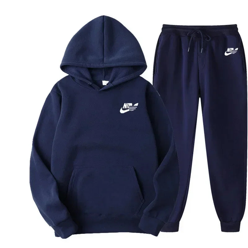 2025 Spring Autumn Men Casual Two Piece Sets Sweatshirts Men Women Street Los Fashion Printed Sports Suit ATFH