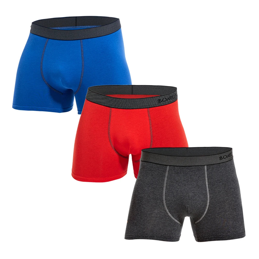 3pcs/pack Sexy Letter Men's Panties Cotton Boxer Shorts Men Underpants Brand Man Underwear Solid Color Boxers