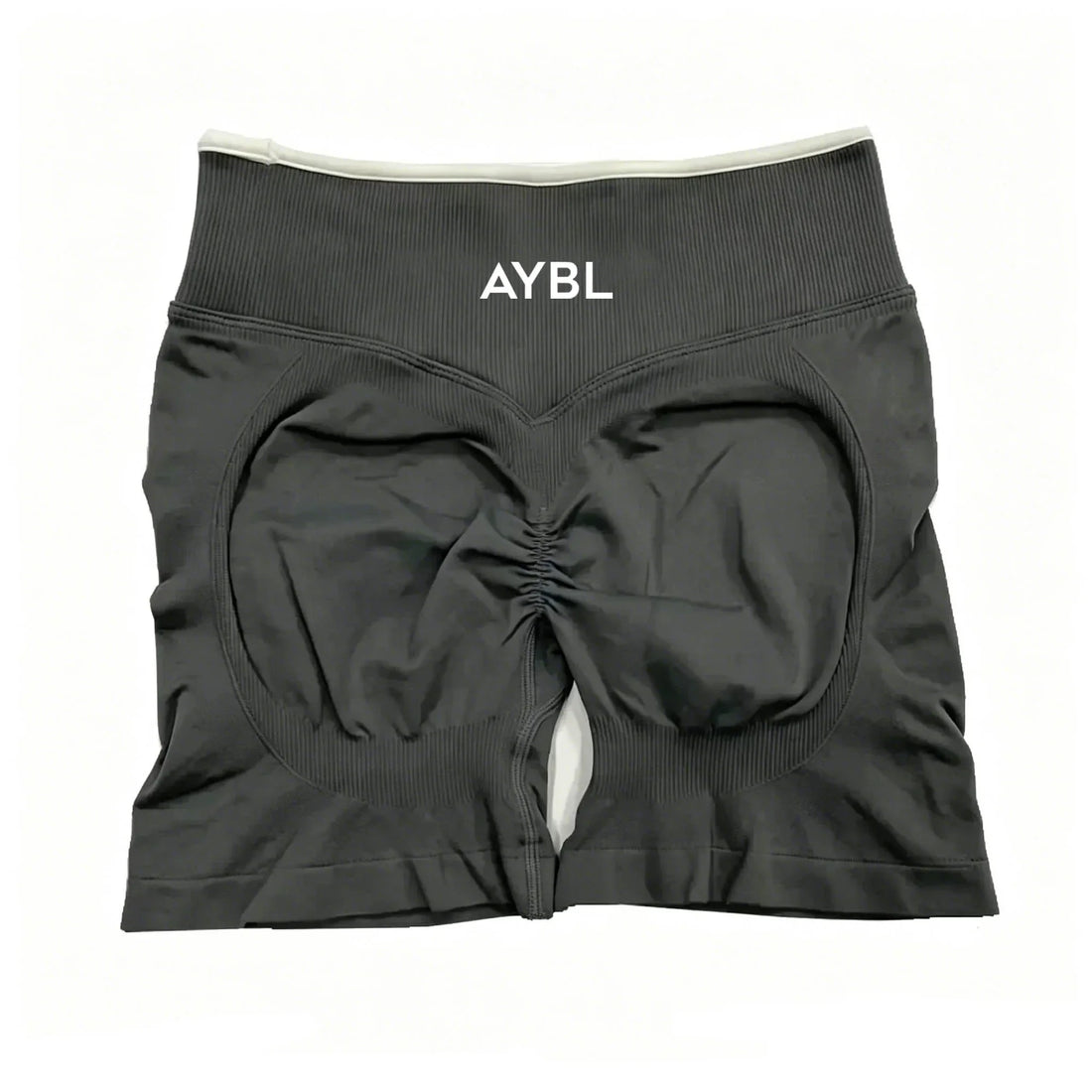 Short De Sport Blanc Sans Couture Pour Femme  Taille Haute, Effet Push-up, Ldéal Pour Le Yoga Et La Course A Pied