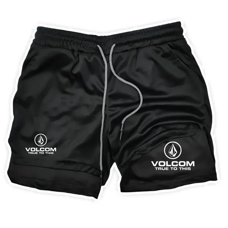 Men's 2-in-1 Sports Shorts, Double-layer Quick Drying Breathable Casual Fitness Exercise Running Sportswear