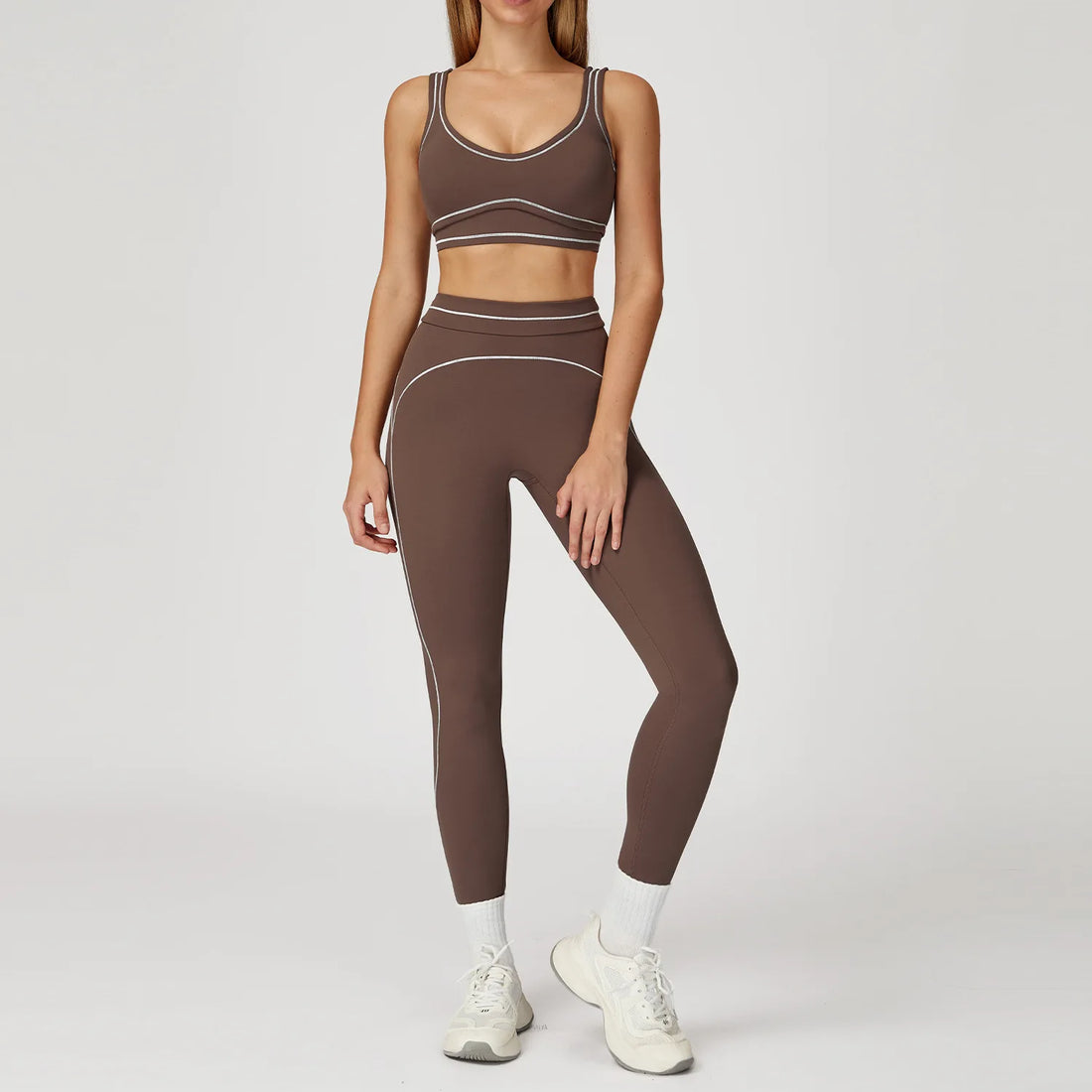 SWELTERING 2PCS Yoga Set Gym Clothes Athletic Wear Fitness Set Tracksuits Yoga Suit For Women Sports Bra Gym Leggings Sportswear - ATFH