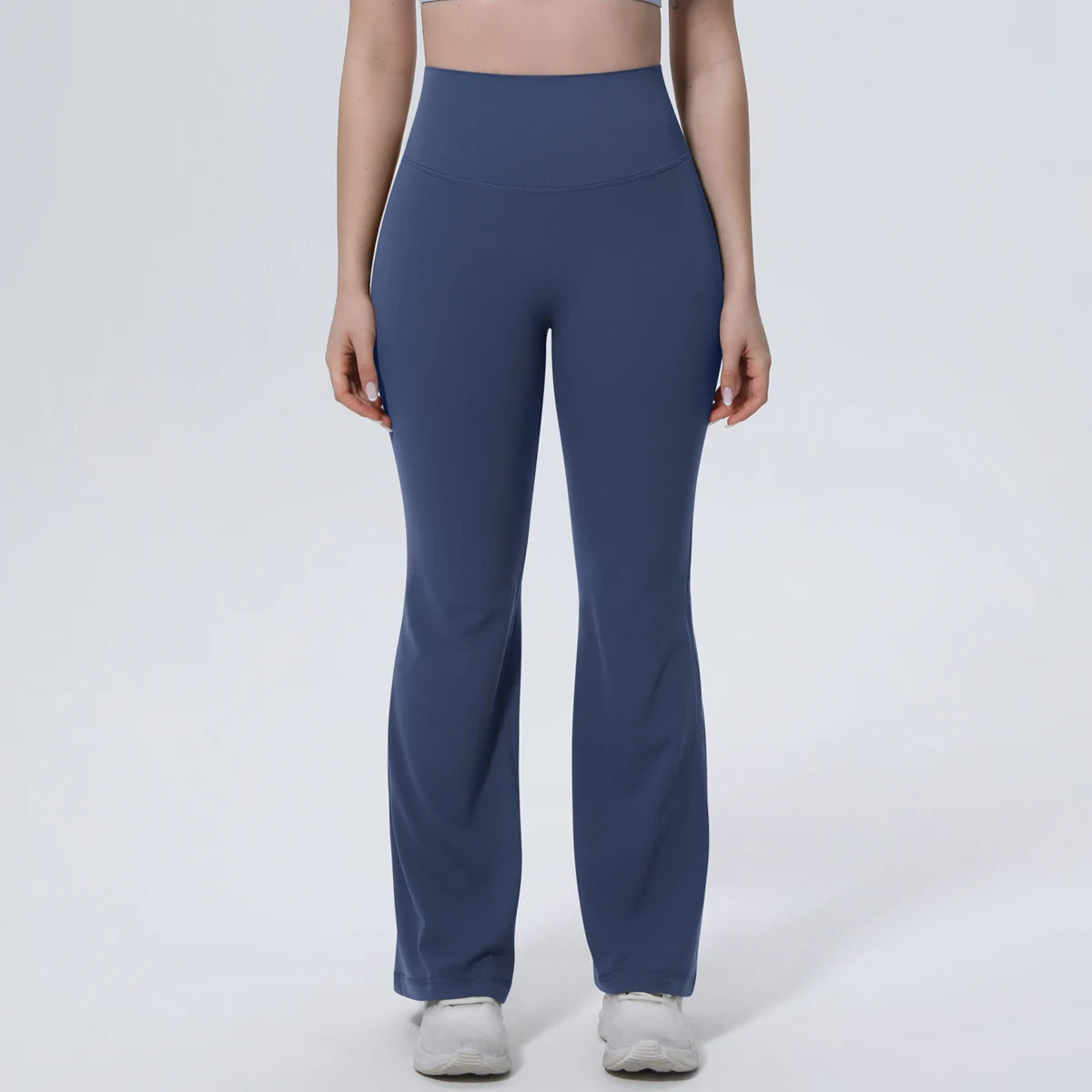 Hamidou High Waist Peach Buttocks Summer Wide Leg Pants Gym Outdoor Running Solid Color Yoga Pants Woman Fitness Sports Trousers ATFH
