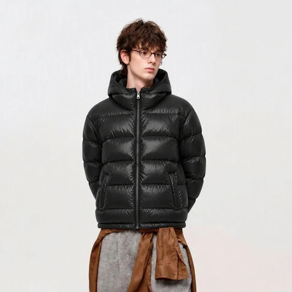 Winter Men Down Jackets 90% White Duck Puffer Jackets Thicken Warm Parkas Coat Unisex Hooded Down Coat Padded Jackets Outwear