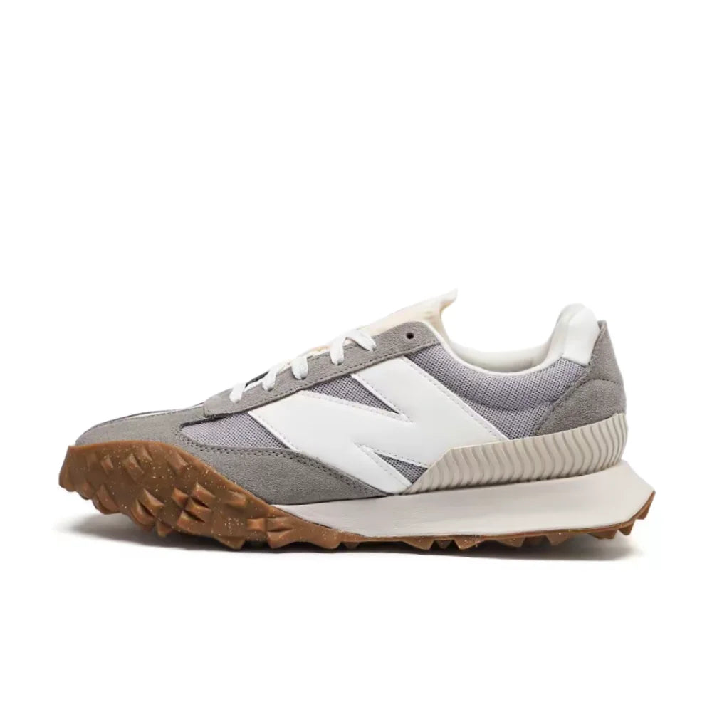 New Balance XC-72 Retro Leather Non-Slip, Durable, Stylish Low-Top Casual Running Shoes for Men and Women, Gray/White, UXC72RF