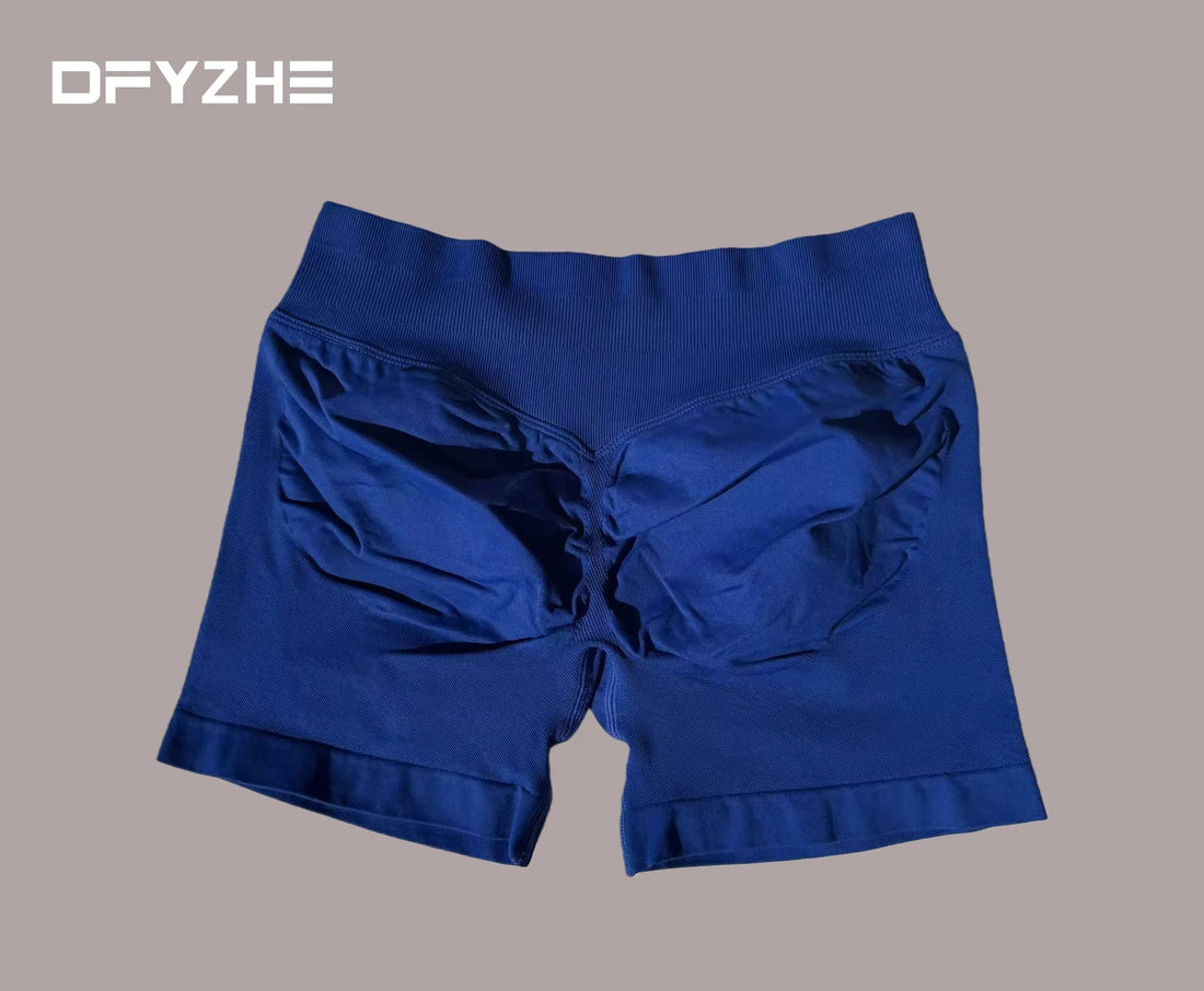 DFYZHE Impact Shorts 4.5-inch Women's Fitness Exercise Bike Shorts with Low Rib Belt Fitness Tight corset Hip Yoga Seamless Tigh Tahsi Fashion House