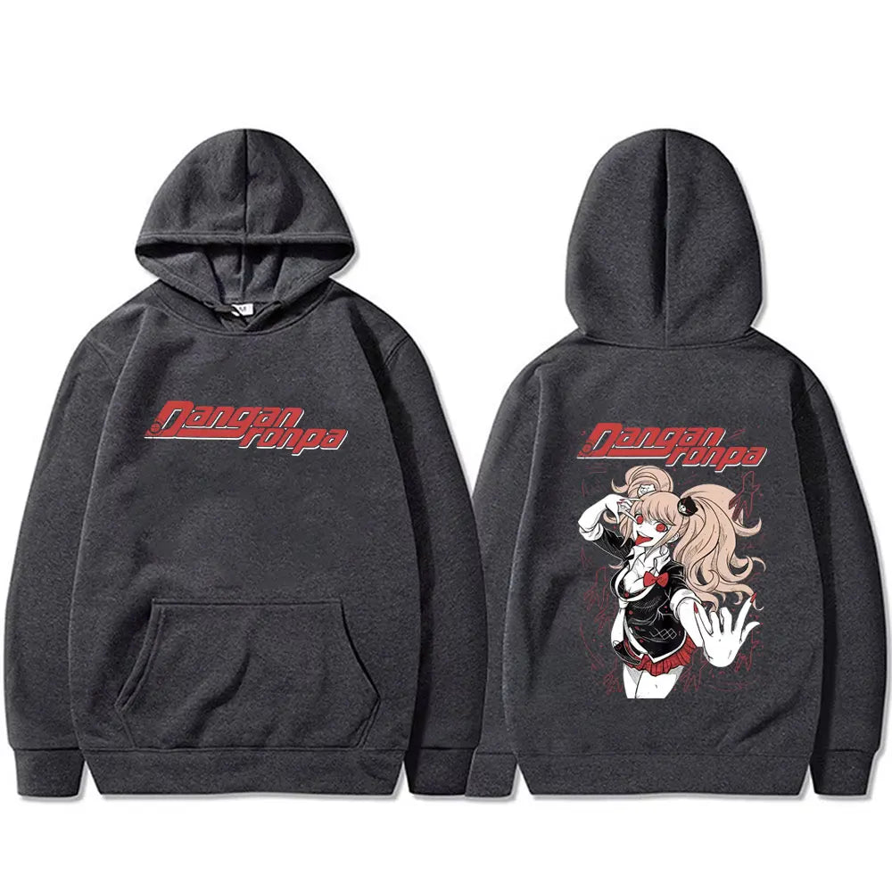 Anime Danganronpa Enoshima Junko Merch Hoodie Men Women Casual Fleece Cotton Pullover Unisex Manga Cosplay Oversized Streetwear - ATFH