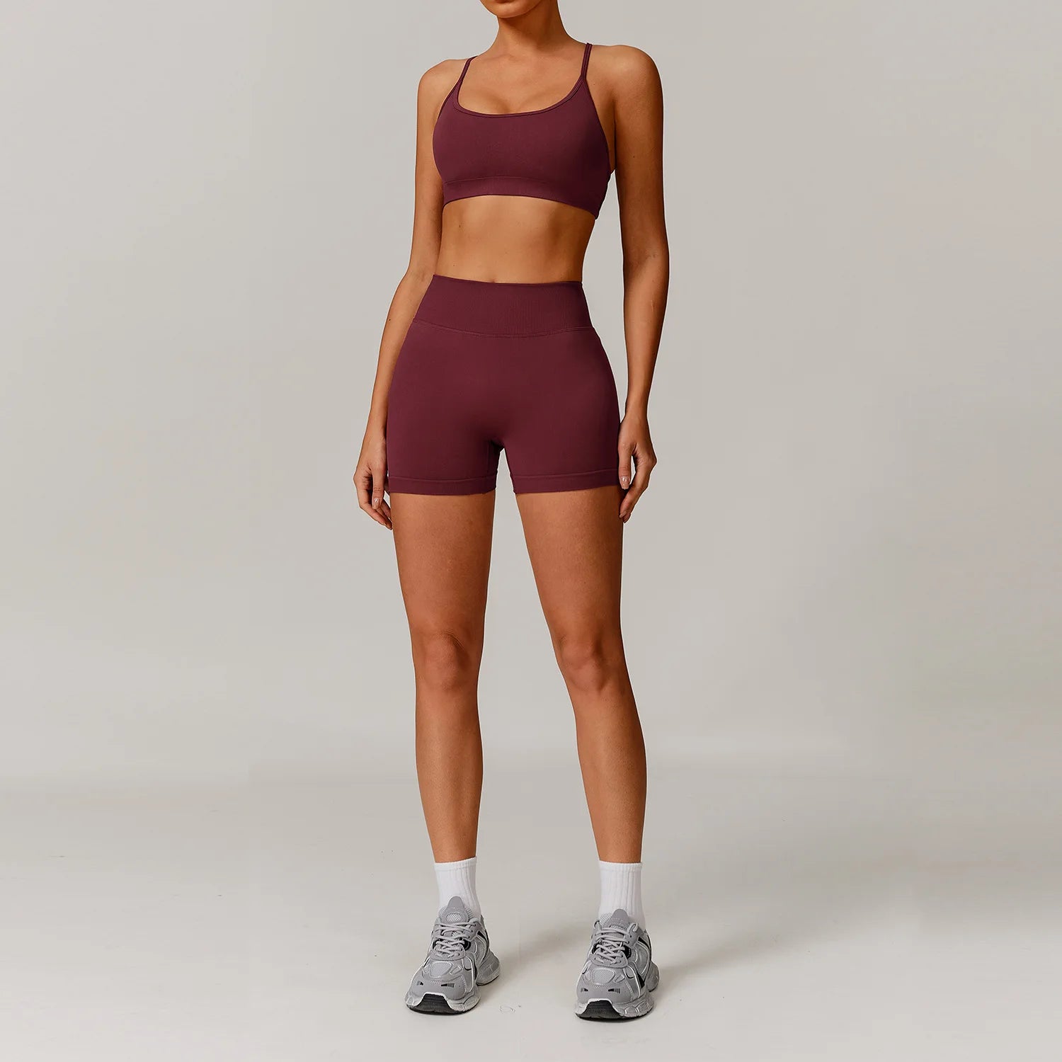 Yoga Set 2/3PCS Gym Clothes Sportswear Yoga Suits For Women Long Sleeve Crop Top Fitness Set Tracksuits Sports Bra Gym Leggings - ATFH