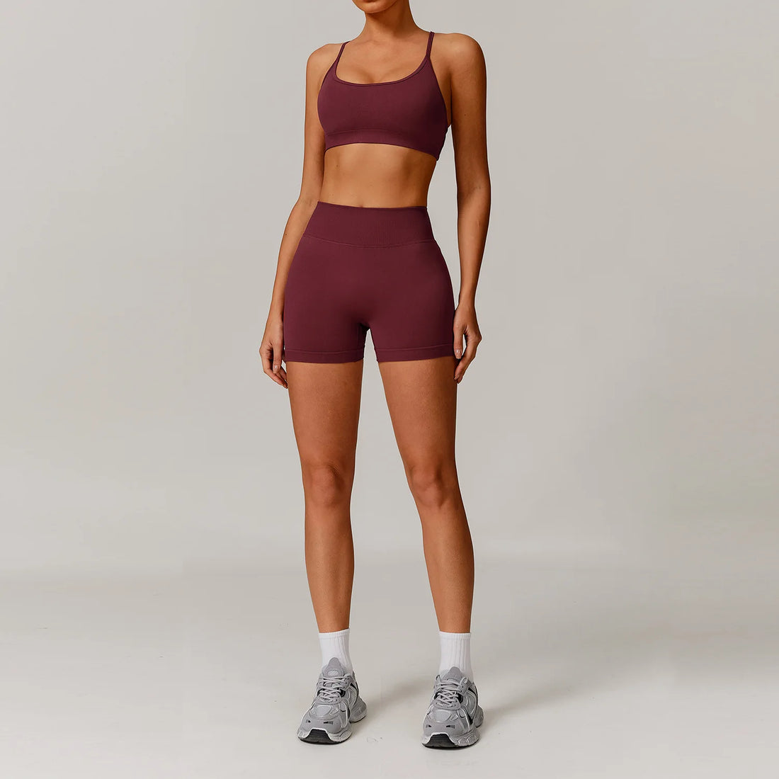 Yoga Set 2/3PCS Gym Clothes Sportswear Yoga Suits For Women Long Sleeve Crop Top Fitness Set Tracksuits Sports Bra Gym Leggings - ATFH