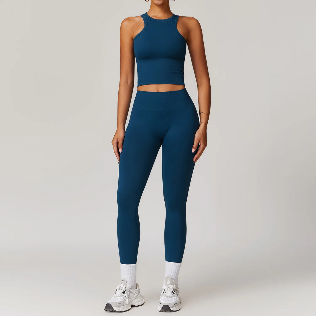 2/3/4PCS Yoga Set Gym Clothes Sportswear Seamless Yoga Suits For Women Fitness Long Sleeved Tracksuits Sports Bra Gym Leggings - ATFH