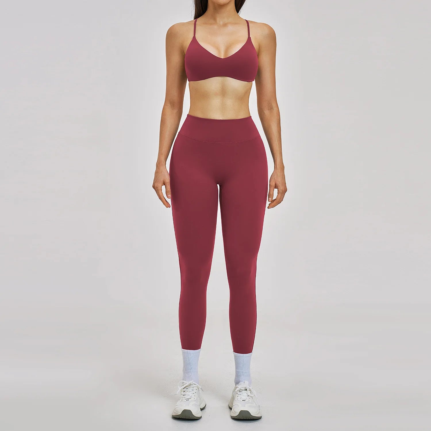 2PCS Sport Set Women Gym Outfits Push Up Yoga Set Gym Sportswear Fitness Bra Workout High Waist Legging Sports Shorts Tight Suit - ATFH