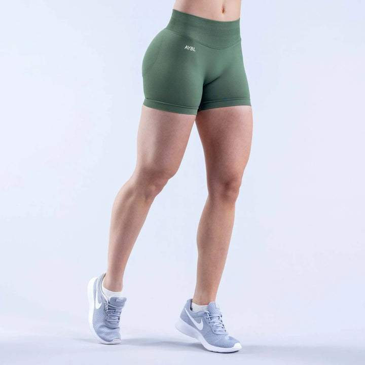 Short De Sport Pour Femme, Sans Couture, Uni, Blanc, Taille Haute, Effet Push-Up, Pour Le Yoga Et La Course à Pied