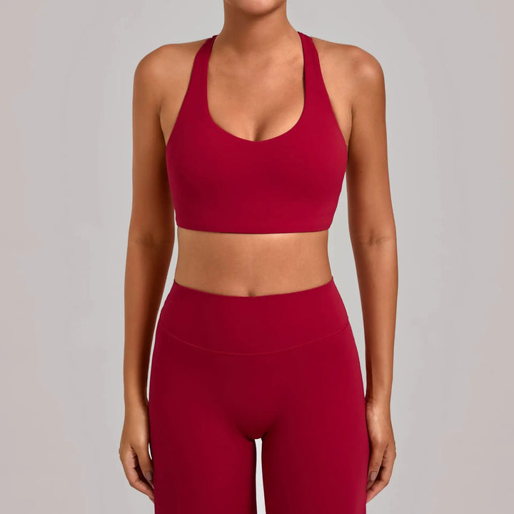 Wholesale Sport Bra Push Up Sports Bras Sportswear Woman Gym Top Summer Workout Clothes Yoga Wear 2026 Navy Blue Army Green Red - ATFH