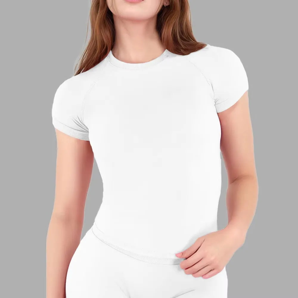 NCLAGEN Top For Women T-shirts Running Gym Clothes Impact Short Sleeve Workout Tee Dry Fit Fitness Breathable Shirts Fitness - ATFH
