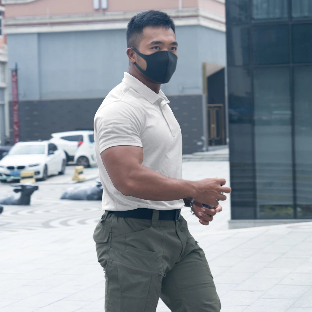 IDOGEAR Tactical Shirt Short Sleeve Quick Dry Golf Shirts Regular Fit T-Shirt with Moisture-Wicking 3113