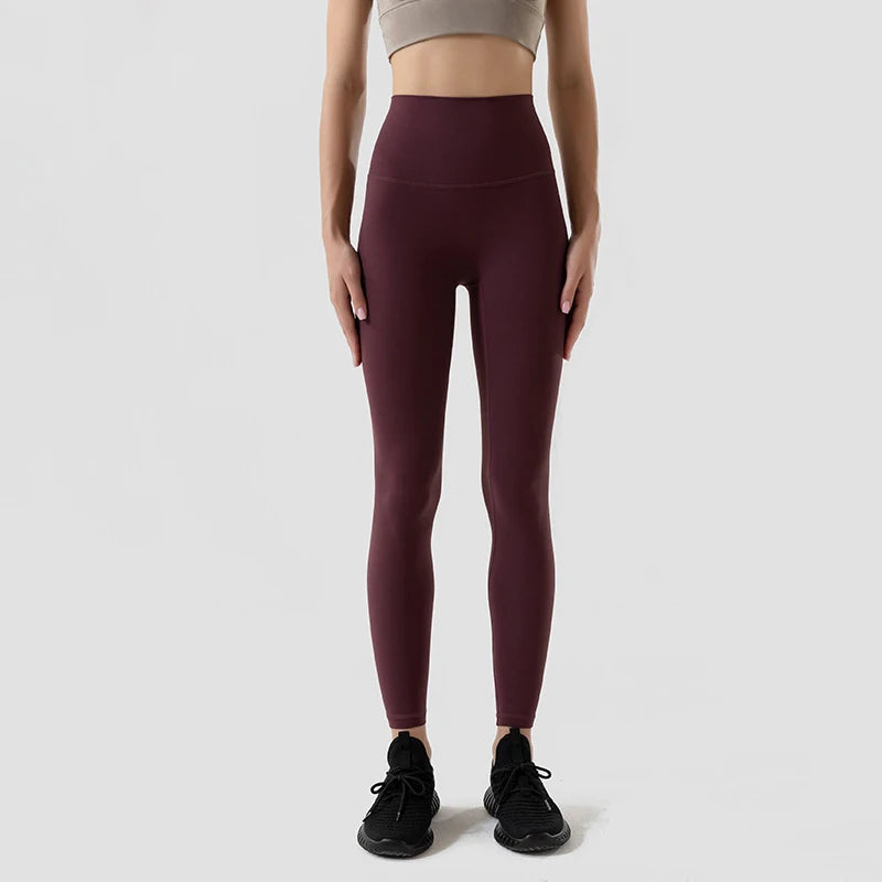 TRY TO BN Gym Leggings Yoga Pants Women Sports Fitness Naked Feeling High Waist Elastic Workout Push Up Leggings Tights Women - ATFH