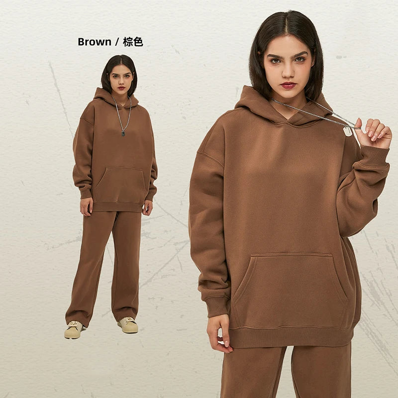 IEFB New Loose Fleece Trendy Hoodies Men Oversize Thickened Hooded Stylish Men's Sweatshirt 2026 Autumn Winter Pullover 9X1304 - ATFH