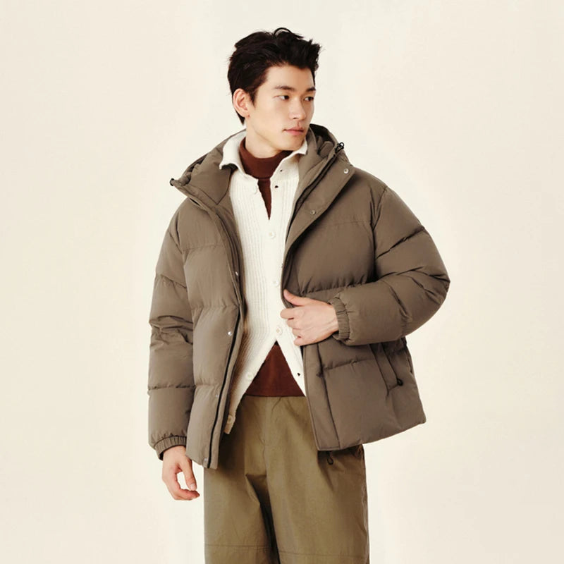 Semir Down Jacket Men Waterproof Windproof 2026 Winter New Shoulder-Fitting Outerwear Couple Down Jacket