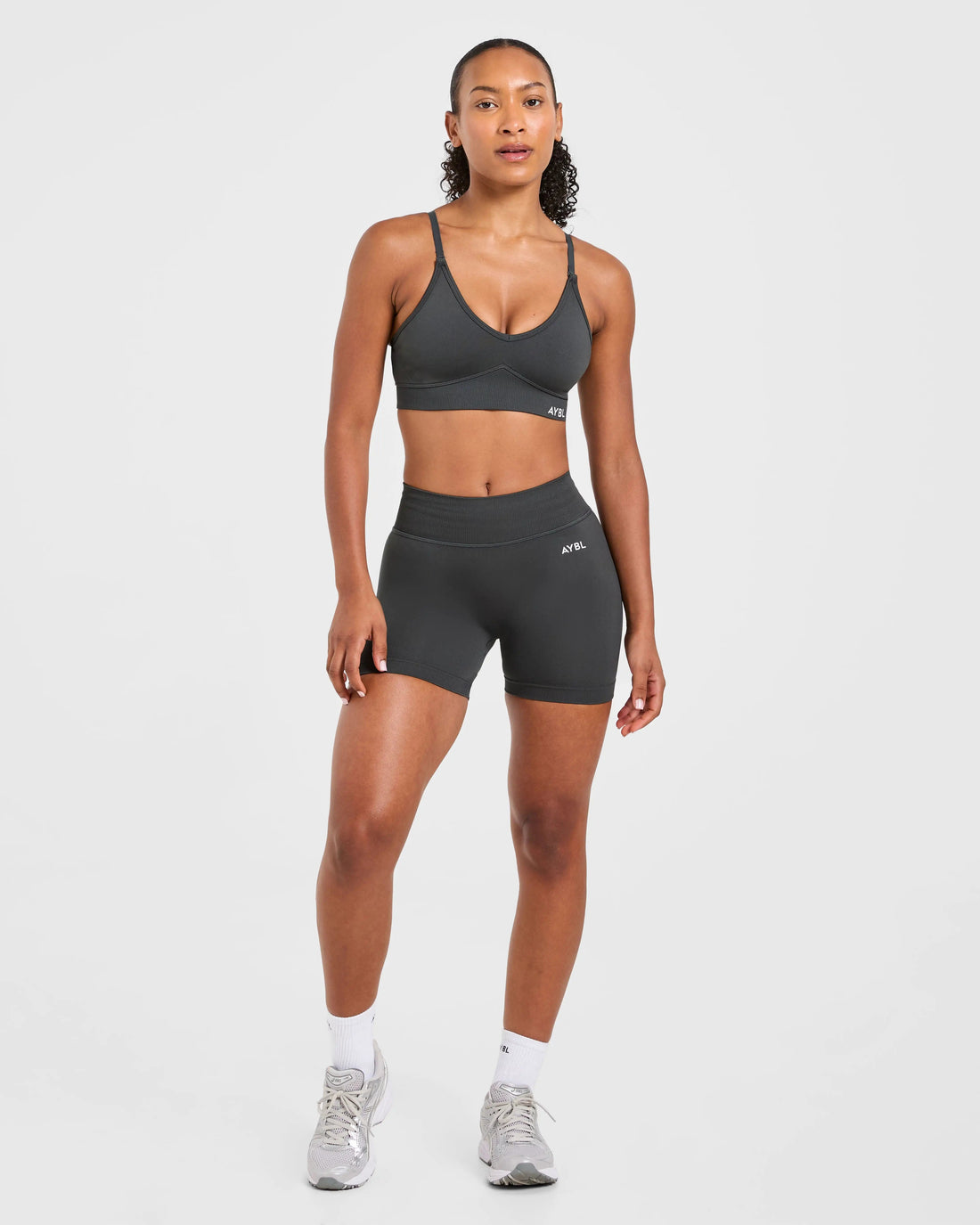 2 Pcs Impact Shorts Women Seamless Sports Yoga Pants Gym Clothes Fitness Workout Adapt Seamless Strappy Sports Bras Set Tahsi Fashion House