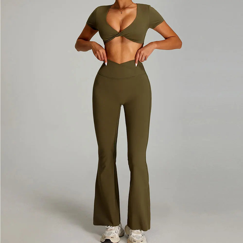 2 Pieces Sportswear Women Yoga Set Gym Clothes Sportswear Yoga Suits Fitness Set Tracksuits Sports Bra Gym Outfits Leggings - ATFH