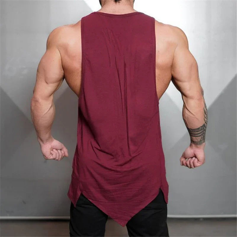 Brand bodybuilding stringer tank top men musculation vest gyms clothing fitness men undershirt solid tanktop blank muscle shirt