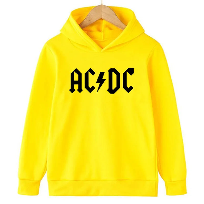 Hip Hop Fashion AC DC Children Hoodies Sweatshirt Autumn Winter Kids Hooded Top Casual Sportswear Boys Girls Hoodie Pullover