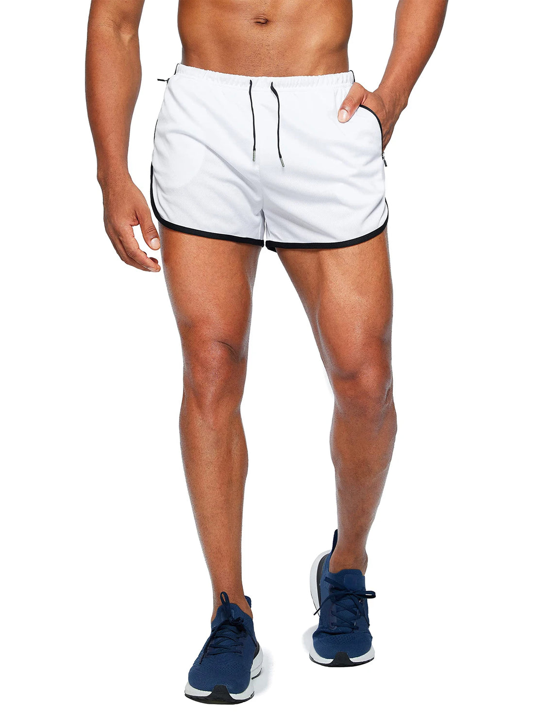 Men's new beach shorts running shorts 3-inch quick drying fitness running fashionable fitness shorts