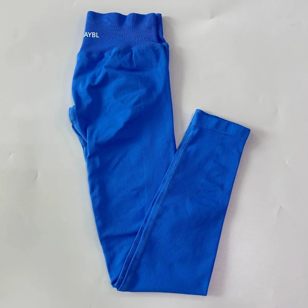 Fashion Yoga Leggings Women Seamless Sports Yoga Pants Low Ribbed Band Gym clothes Fitness Workout wear Scrunch Bum Tights - ATFH