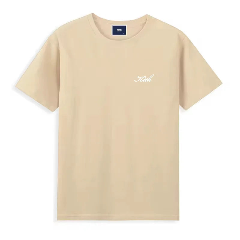 Hot sales Men Women Pure Cotton Embroidery T-Shirt Short Sleeve Tees Simple Solid Fashion Brand Exports Japan style ATFH