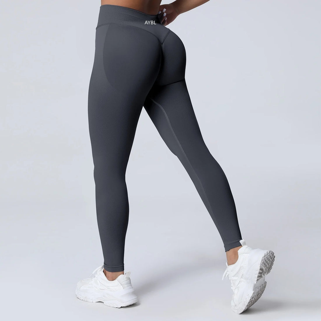 New Gym Yoga Leggings Women Seamless Yoga Pants High Waist Low Ribbed Band Fitness Leggings Fitness Sweat Wicking Workout Tights - ATFH