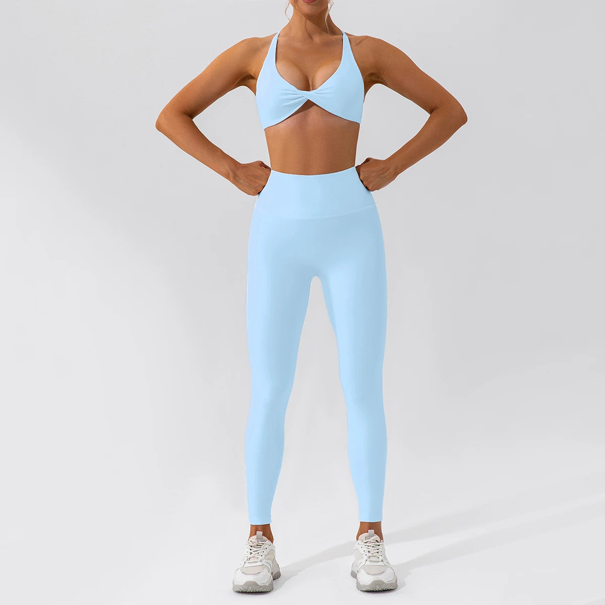 Summer 2PCS Yoga Suit Sports Set Women Quick-Dry Gym Set Women Tracksuit Running Workout Long Sleeve Sports Shirt Yoga Clothing - ATFH