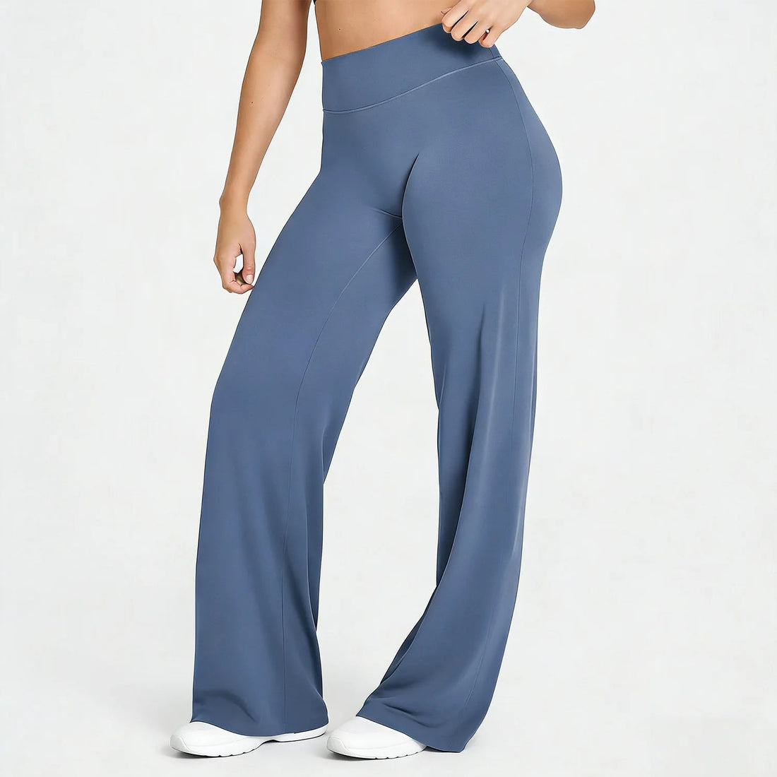 High Waisted Straight Leg Yoga Pants for Women, Naked Feeling Butt Lifting Loose Fit Workout Trousers, Slimming Gym Pants ATFH
