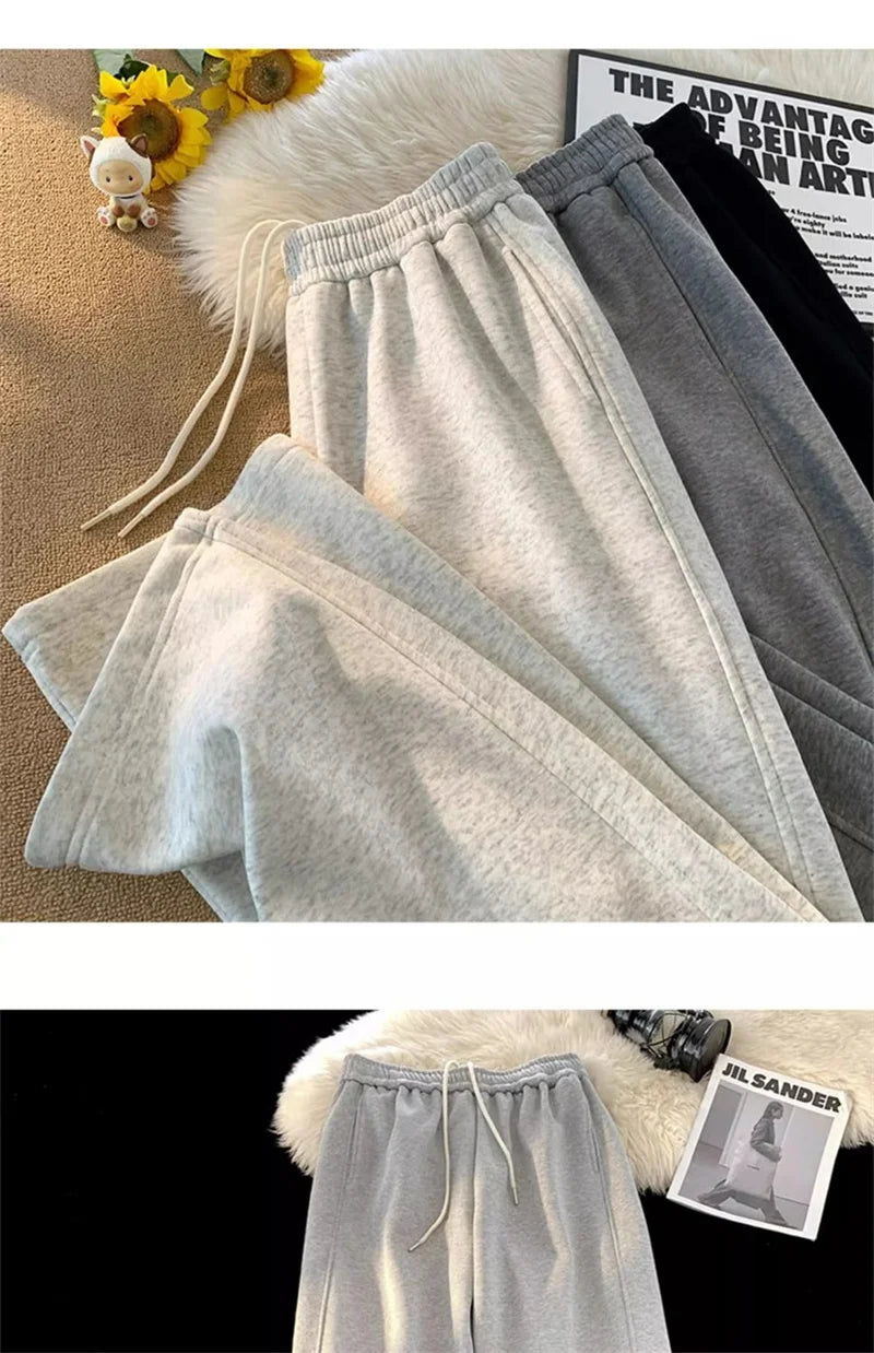 Heavy Duty Sweatpants for Men's Spring and Autumn 2025 New Trend Loose Straight Drawstring Casual Sports Pants