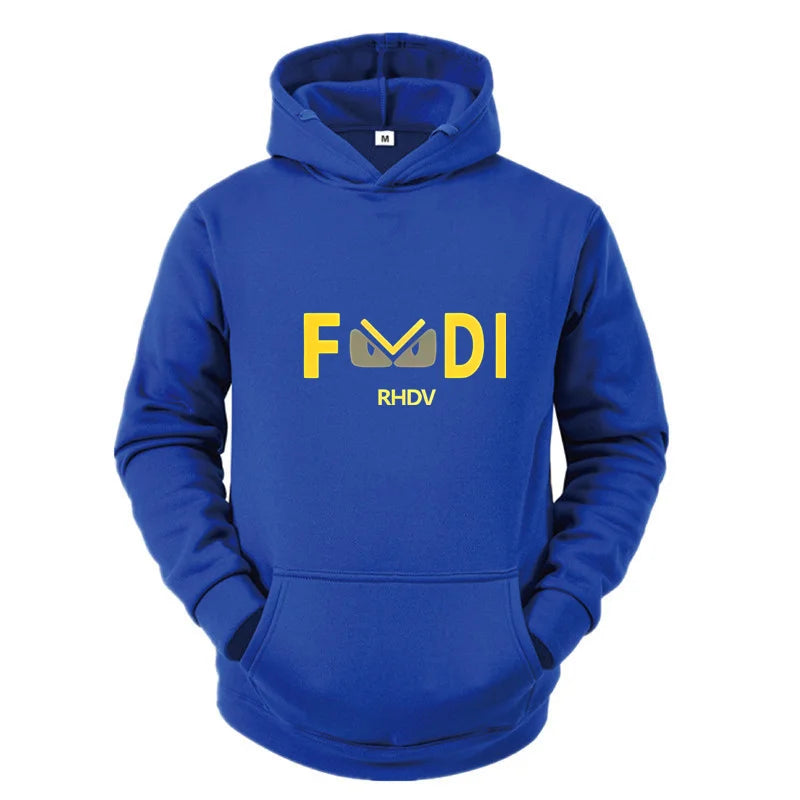 Fashionable Autumn and Winter Casual Men's and Women's Fleece Street Hip-Hop Harajuku Sports Top 2025 Trendy Hooded Clothing