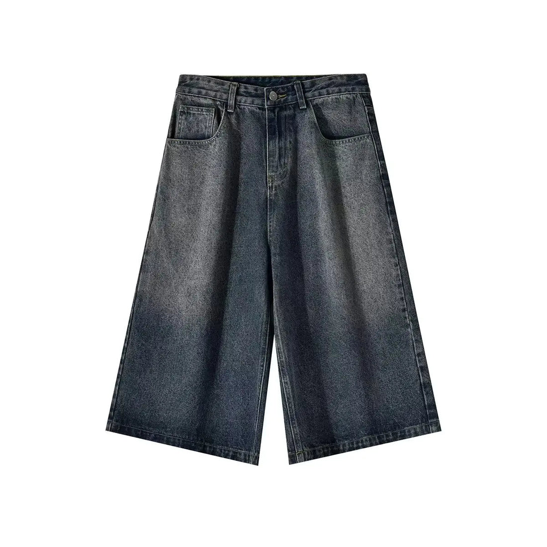 Wide-leg Seven-point Denim Shorts Men's 2025 Summer New High-end Fashion Brand Straight Casual Pants Man Jeans Y2k Clothes Baggy ATFH