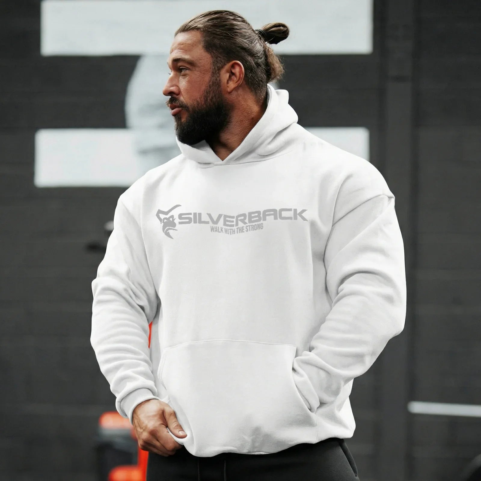 SILVERBACK Ventis Heavy Weight Oversized Pull Hoodie Sweatshirts Fashion Fitness Training Loose Print Heavyweight Men Hoodies - ATFH